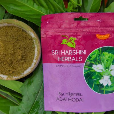 Sri Harshini Herbals Adathodai Powder - Natural Ayurvedic Herbal Powder (Vasaka)