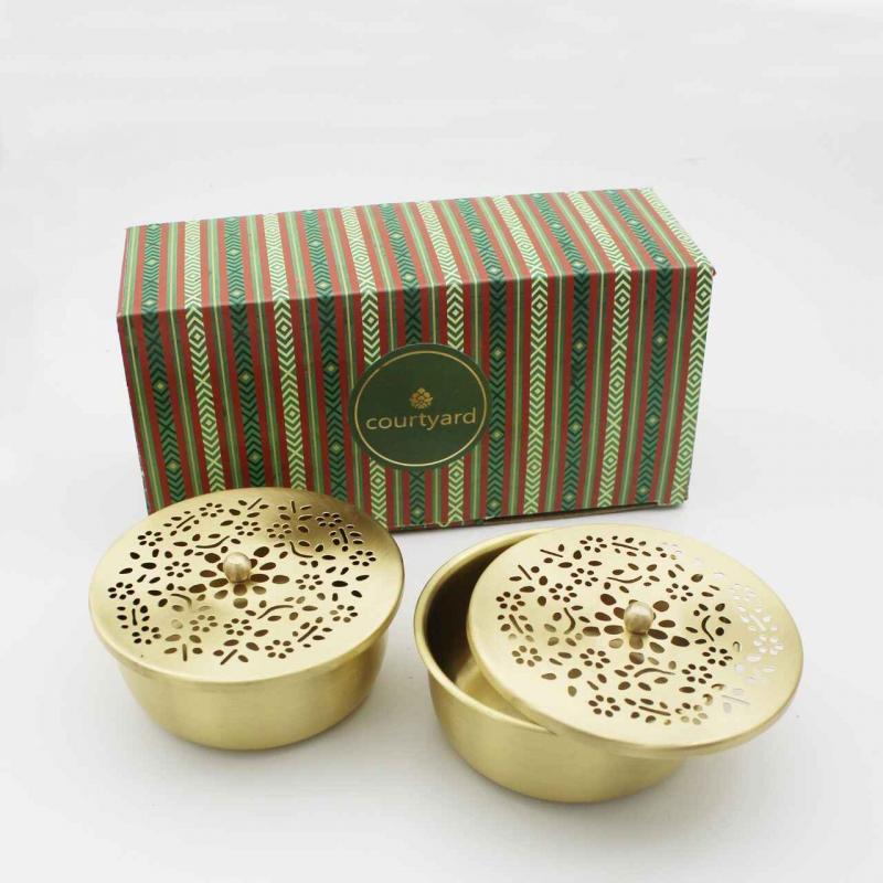AMBER NUT BOXES (SET OF 2) 1