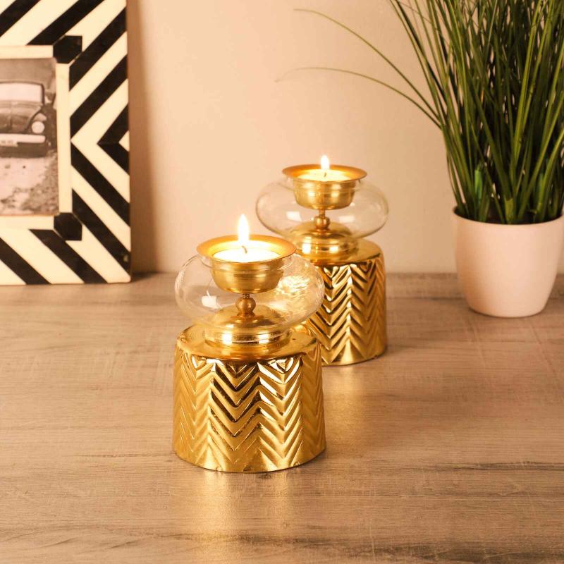 ANUYA CANDLE STAND ( SET OF 2)