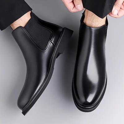 WUGO::Latest Stylish Men's Black Chelsea Boots | Faux Leather Slip-On Ankle Boots | Comfortable Casual & Formal Footwear for Men & Boys