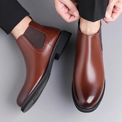 WUGO::Latest Trendy Men’s Brown Chelsea Boots | Premium Faux Leather Ankle Boots | Comfortable Slip-On Footwear for Men's & Boys
