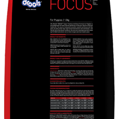 Drools Focus Premium Puppy Dry Dog Food, Chicken Flavor 1.2 kg Pack