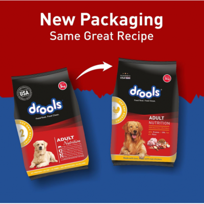 Drools Adult Dry Dog Food Chicken and Egg, 3kg with Free 1.2kg, Total 4.2 kg Pack