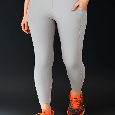 WUGO::  TIGHTS-GREY-3XL Premium Quality Yoga Tights | Breathable & Stretchable Gym Leggings | Activewear Pants for Girls or Women