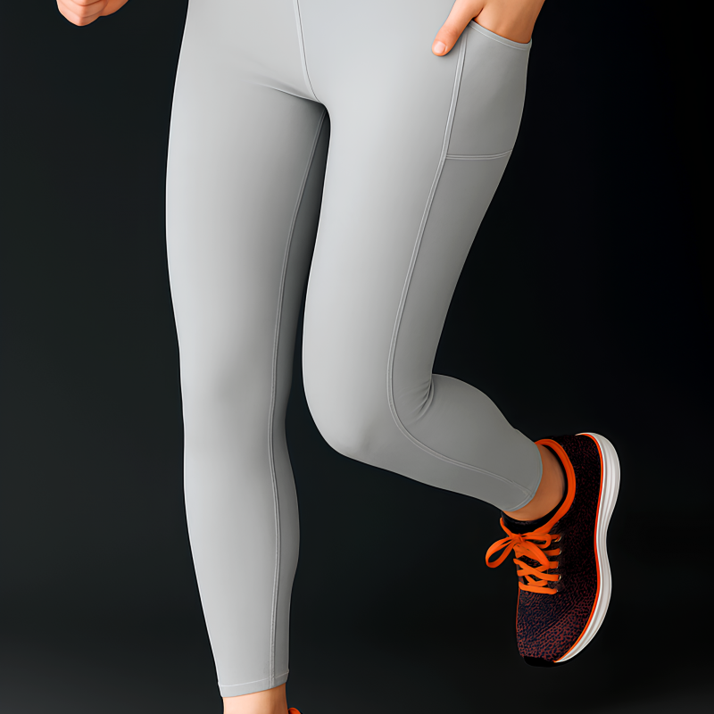 WUGO:: TIGHTS-GREY-SPremium Quality Yoga Tights | Breathable & Stretchable Gym Leggings | Activewear Pants for Girls or Women