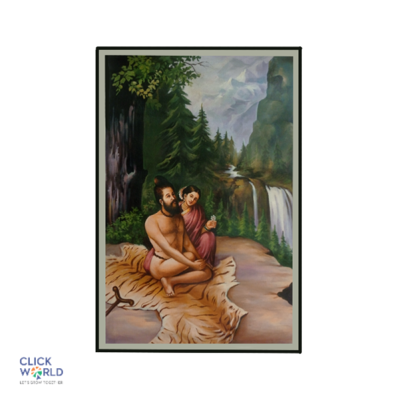 Vishwamaithra Maharshi and Menka Canvas Oil Painting