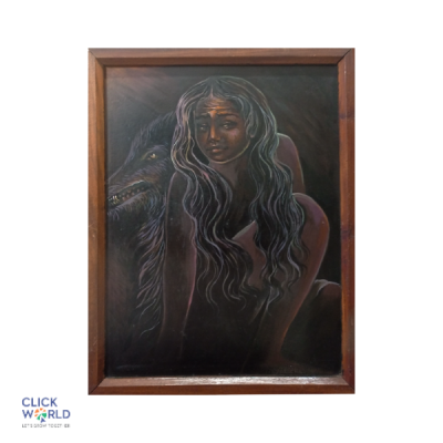 "The Wolf and the Lady" - Canvas Painting