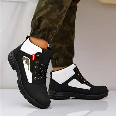 WUGO::Latest Stylish Men’s Black Gun Boots | Premium Faux Leather Ankle Boots | Comfortable Slip-On Footwear for Men's & Boys