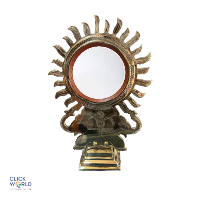 Aranmula Kannadi with Elephant peedam- 4.2 Inch Mirror  Diameter