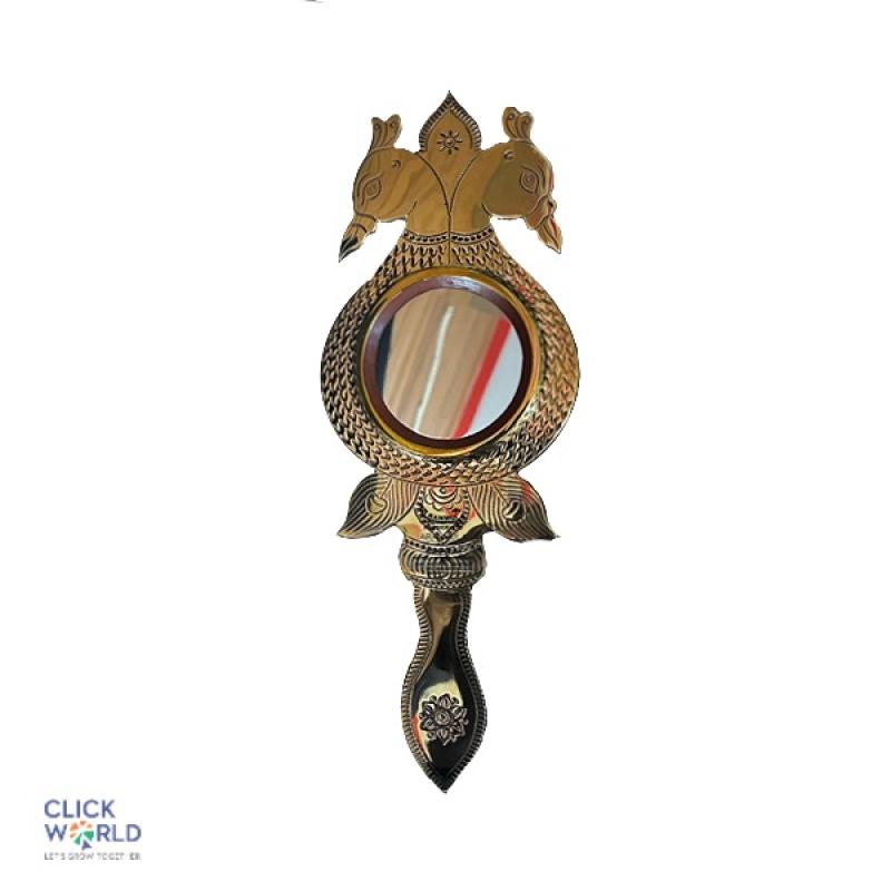 Aranmula Valkannadi  peacock Headed - 3 Inch Mirror Diameter - Valkannadi