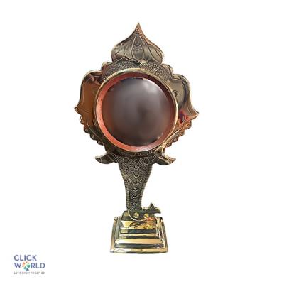 Aranmula Valkannadi Elephant struture with peedam- 4.2 inch mirror diameter