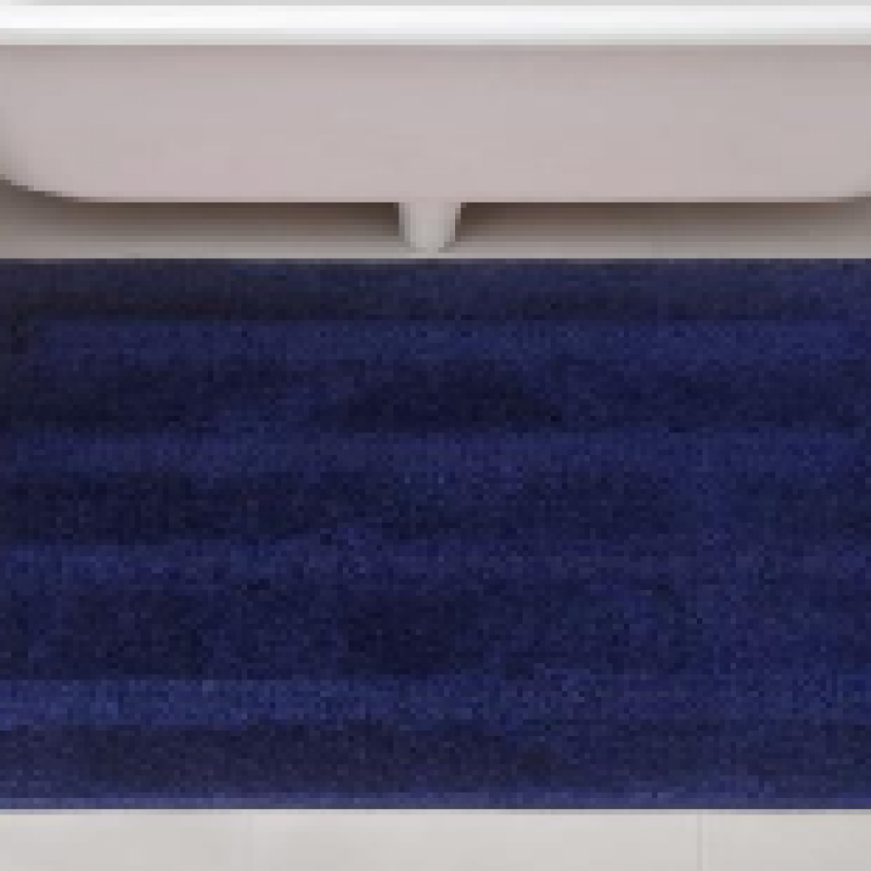 Loop Cut - High Low Piles Microfiber Bathmats  BLUE  2 nos