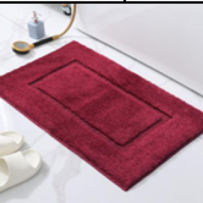 Loop Cut - High Low Piles Microfiber Bathmats 2 nos