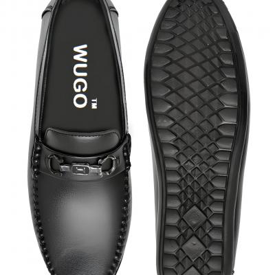 WUGO::Latest Stylish Loafers|Casual Slip-On Daily Wear Shoes|Driving Shoes for Men's & Boys LOAF100-BLK-9