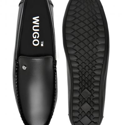 WUGO::Latest Stylish Loafers|Casual Slip-On Daily Wear Shoes|Driving Shoes for Men's & Boys LOAF101-BLK-7