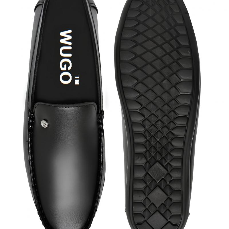 WUGO::Latest Stylish Loafers|Casual Slip-On Daily Wear Shoes|Driving Shoes for Men's & Boys LOAF101-BLK-7