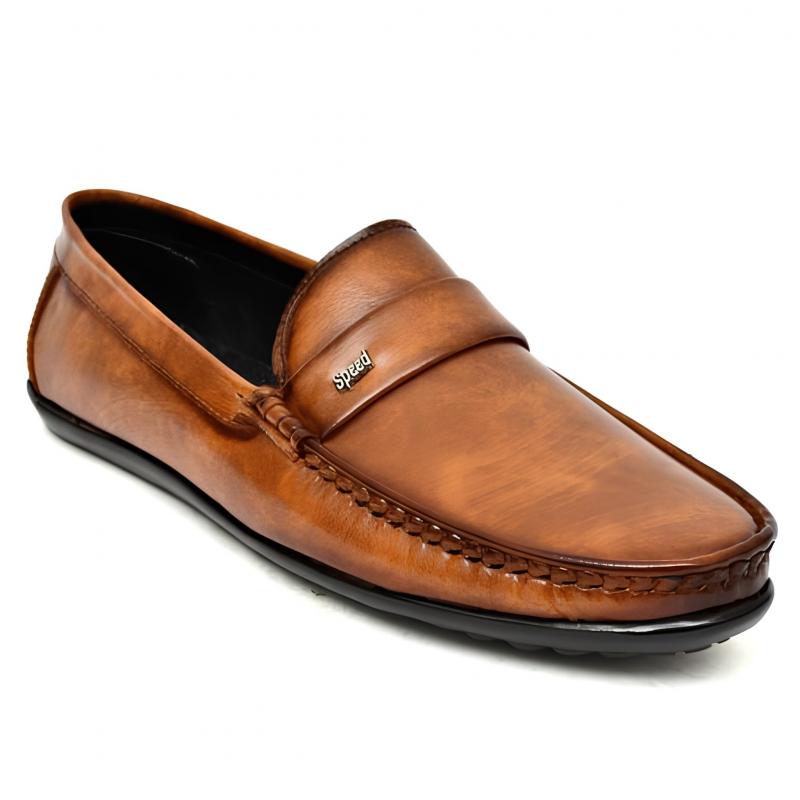 WUGO::Latest Trendy Loafers|Casual Slip-On Daily Wear Shoes|Driving Shoes for Men's & Boys LOAF103-TAN-10