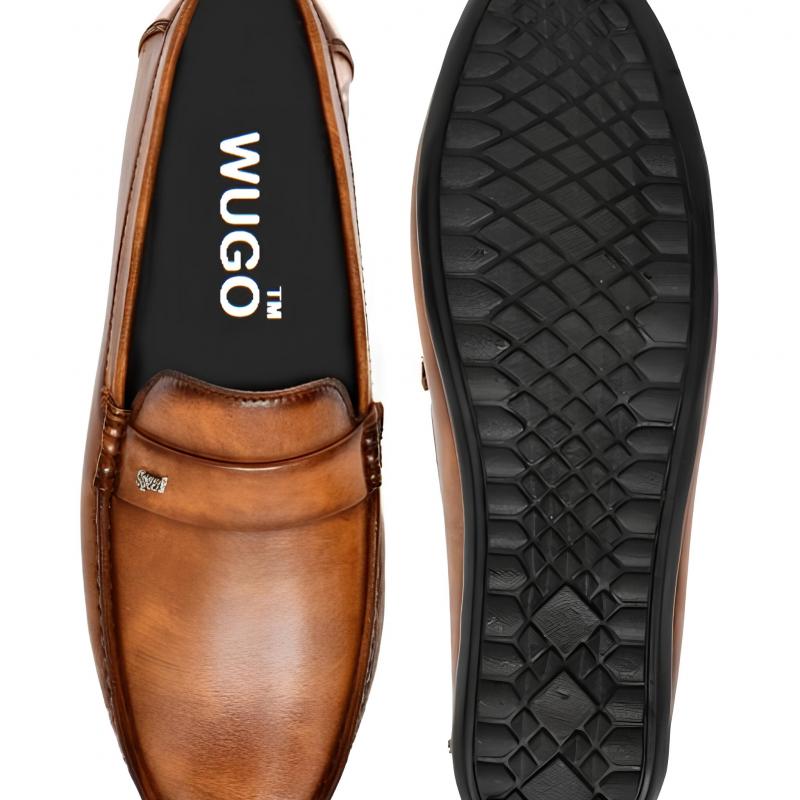 WUGO::Latest Trendy Loafers|Casual Slip-On Daily Wear Shoes|Driving Shoes for Men's & Boys LOAF103-TAN-10