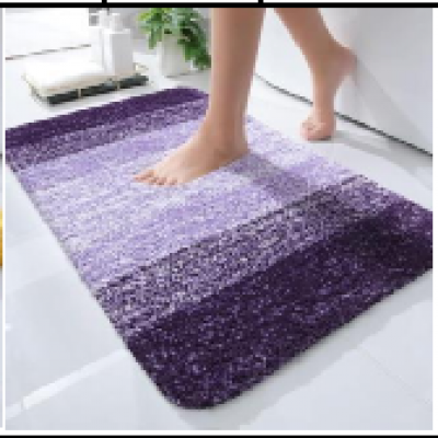 MELANGE - Microfiber Bathmats violet and white - 2000 GSM
