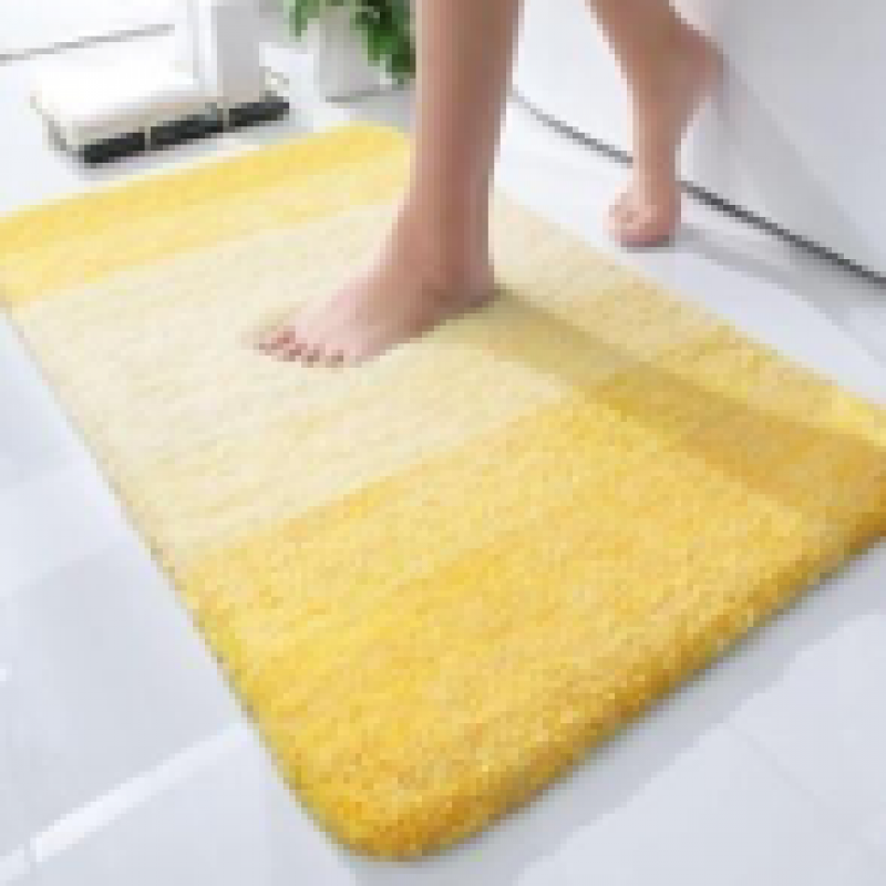 MELANGE - Microfiber Bathmats Yellow and white - 2000 GSM