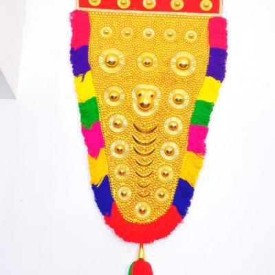 Nettipattam with  colocred threads border - 3.5 feet