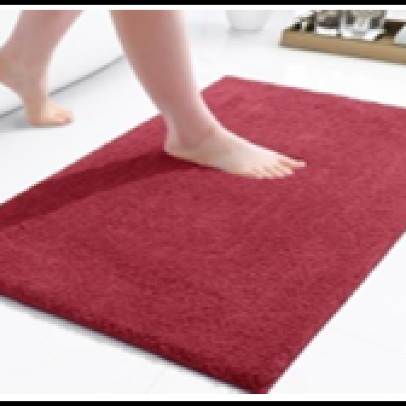 Plain Microfiber Bathmats 2 nos