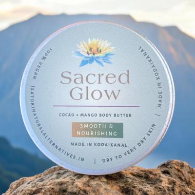 Sacred Glow Cacao Mango Body Butter - 100% Vegan, Nourishing Skin Hydration