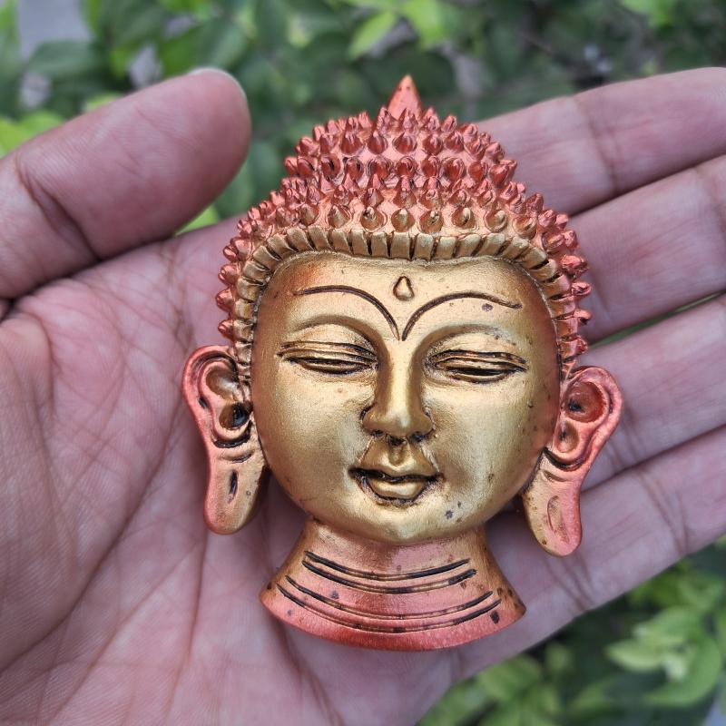 Arte House Buddha Head 3d Polymarble Fridge Magnet (Antique Color)