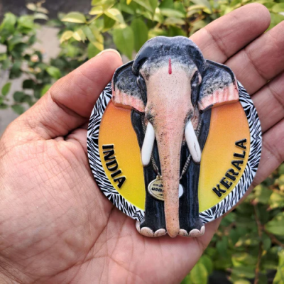 Arte House 3d Polymarble Fridge Magnet – Thechikottukavu Ramachandran Theme