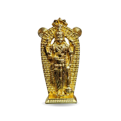 Arte House Metal Guruvayurappan Idol for Car Dashboard and Pooja Room - 6.5 Cm Height
