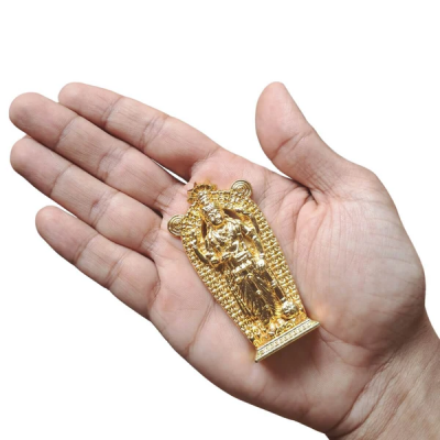 Arte House Metal Guruvayurappan Idol for Car Dashboard and Pooja Room - 6.5 Cm Height