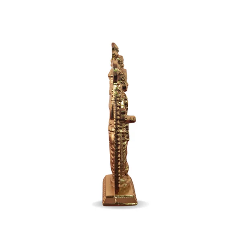 Arte House Metal Guruvayurappan Idol for Car Dashboard and Pooja Room - 6.5 Cm Height