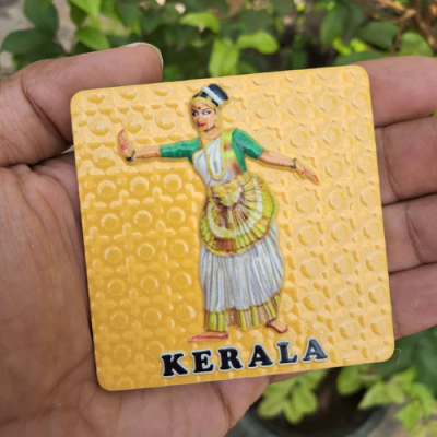 Arte House Mohiniyattam Kerala Traditional Dance 3d Polymarble Fridge Magnet