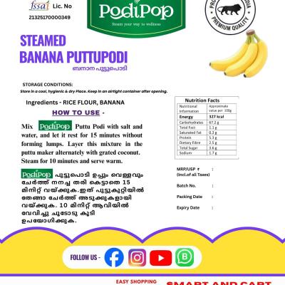 PODIPOP STEAMED BANANA PUTTUPODI