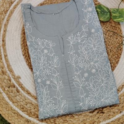 Exclusive Chikankari Voil cotton kurti .  (Summer collection )