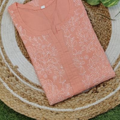 Exclusive Chikankari Voil cotton kurti .  (Summer collection )