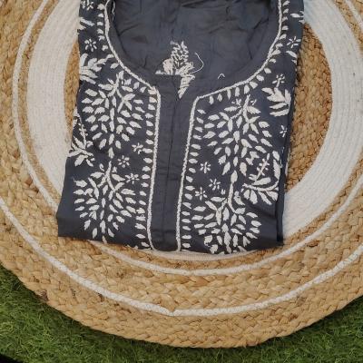 Exclusive Chikankari Modal kurti .  (Summer collection )