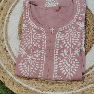 Exclusive Chikankari Modal kurti .  (Summer collection )
