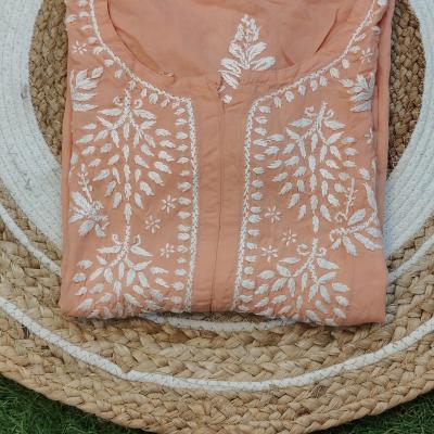 Exclusive Chikankari Modal kurti .  (Summer collection )