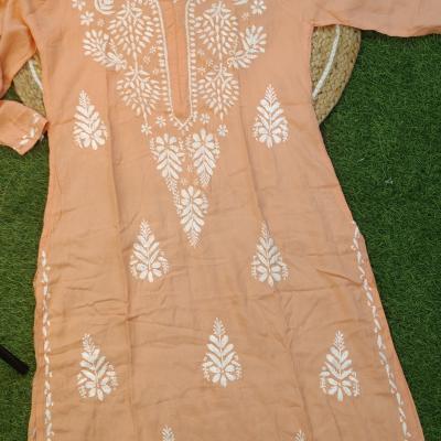 Exclusive Chikankari Modal kurti .  (Summer collection )