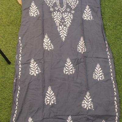Exclusive Chikankari Modal kurti .  (Summer collection )
