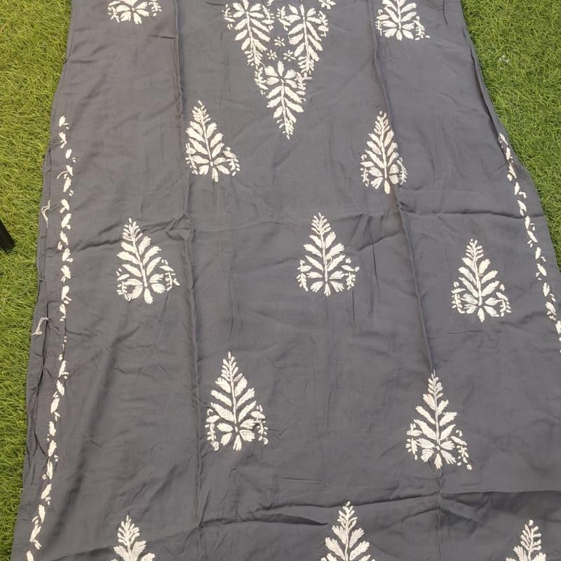 Exclusive Chikankari Modal kurti .  (Summer collection )