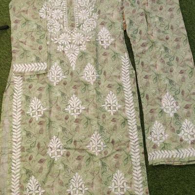 Exclusive Chikankari Mul Mul cotton Kurti plazzo set