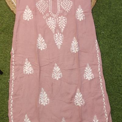 Exclusive Chikankari Modal kurti .  (Summer collection )