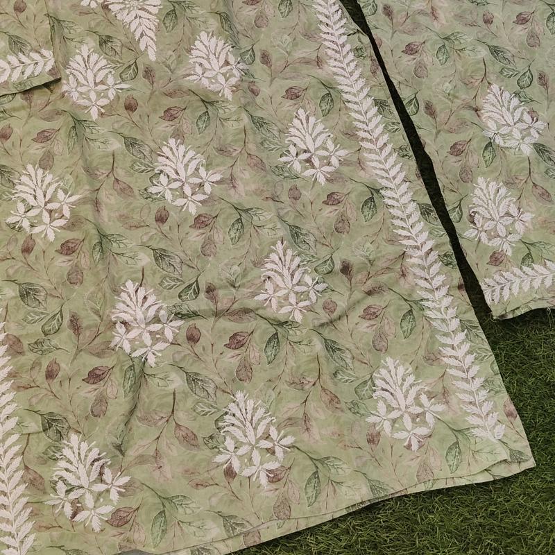 Exclusive Chikankari Mul Mul cotton Kurti plazzo set