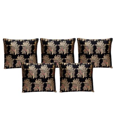 A premium Quality Heavy Taffeta Silk Jaquard Self Designer Sofa Cushion Cover Size – 16 x 16 Inches