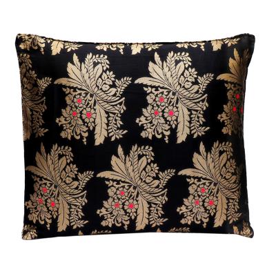 A premium Quality Heavy Taffeta Silk Jaquard Self Designer Sofa Cushion Cover Size – 16 x 16 Inches