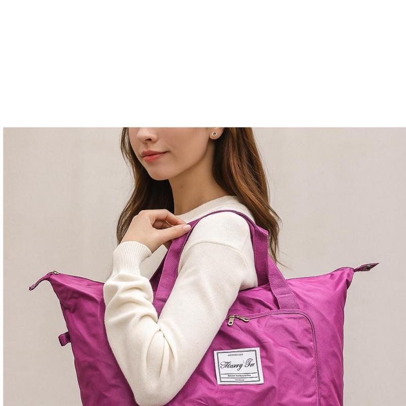 Large Travel Bag for Women – Foldable, Lightweight, Waterproof Duffel with Shoulder Strap