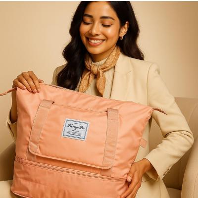 Large Travel Bag for Women – Foldable, Lightweight, Waterproof Duffel with Shoulder Strap