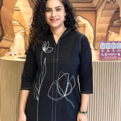 Premium cotton coord pant set with beautiful embroidery work